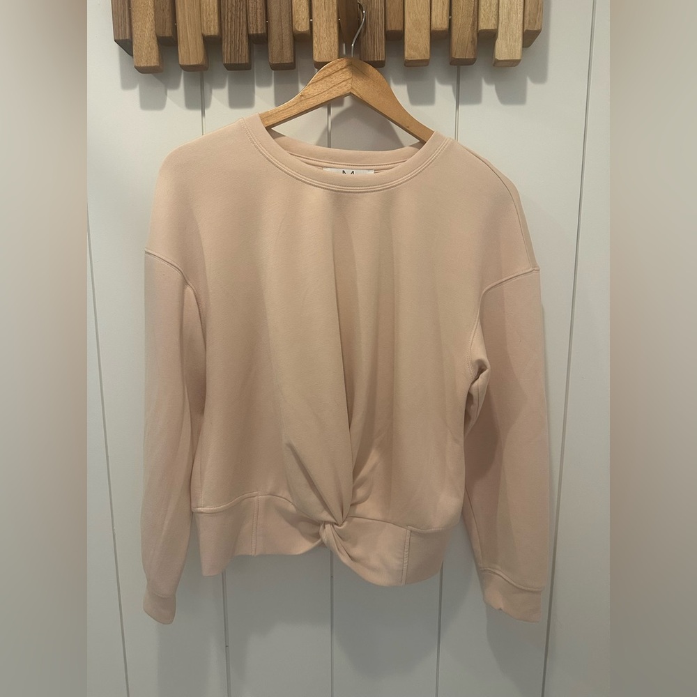 Magaschoni Twist-Knot Pullover - Soft Blush Cream